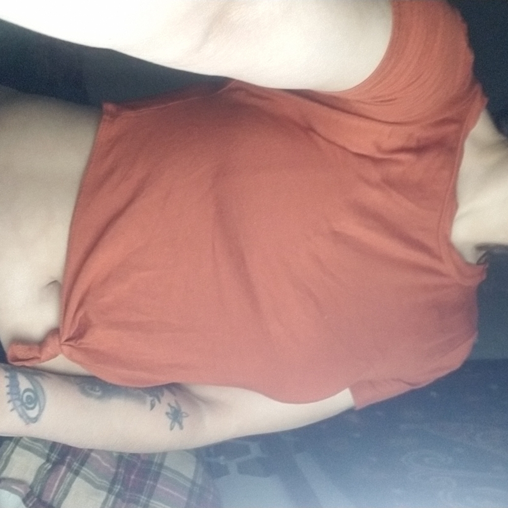 burnt orange crop top